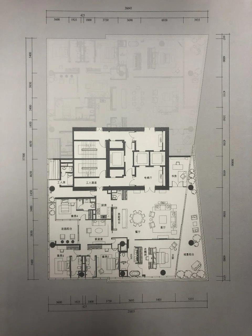 深圳湾1号,A户型户型介绍及户型图（约430平）