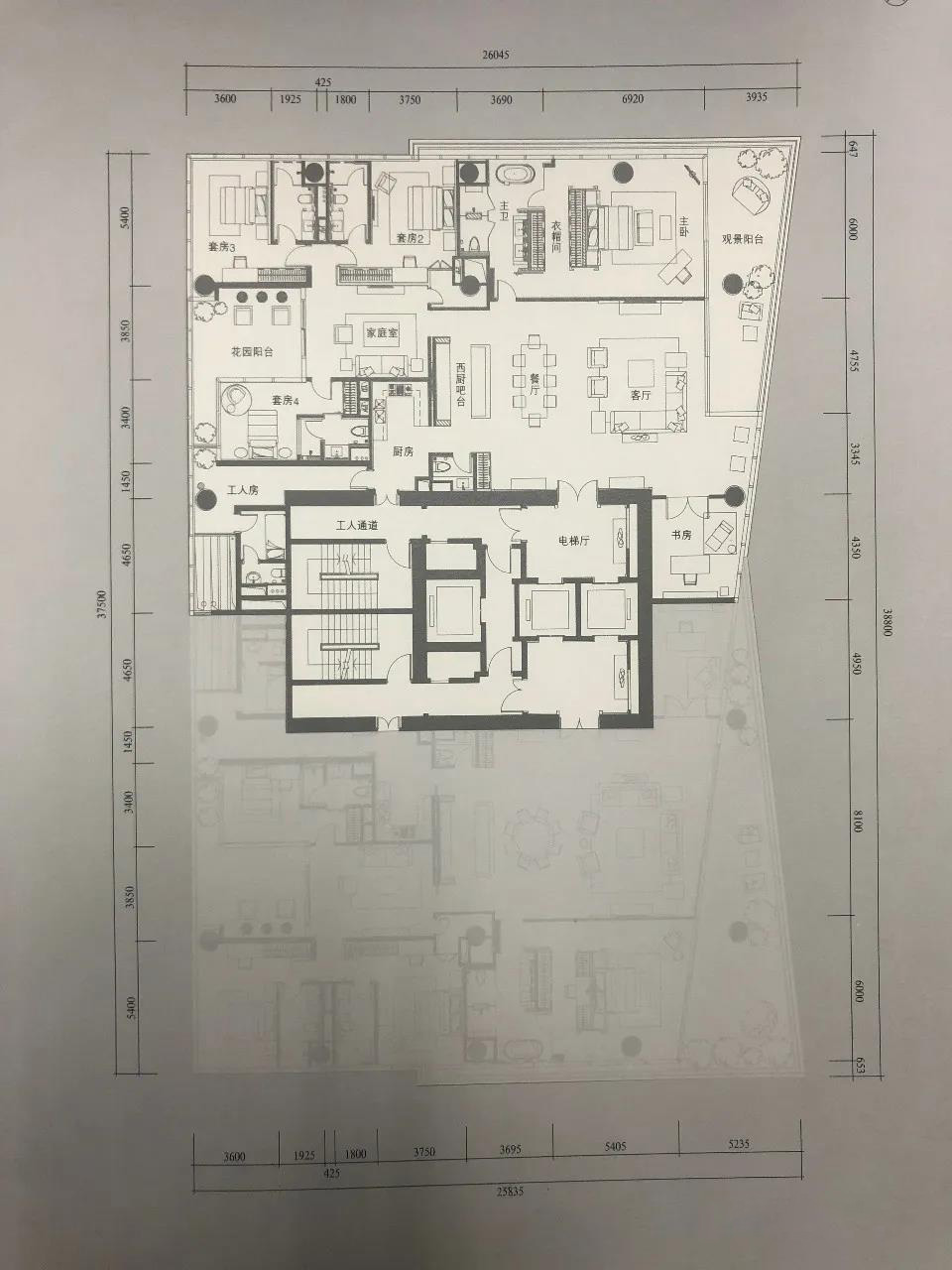 深圳湾1号,B户型户型介绍及户型图（约430平）