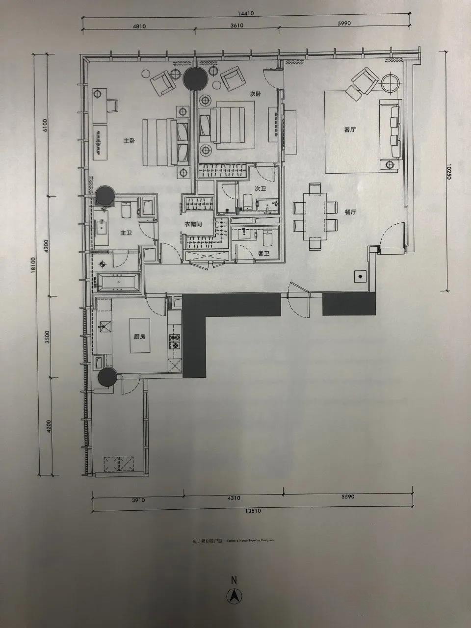 深圳湾1号,低区A户型介绍及户型图（5-19层）