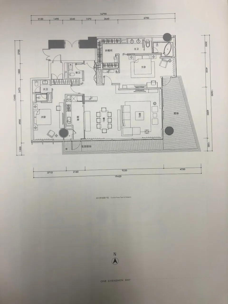 深圳湾1号,低区C户型介绍及户型图（5-19层）