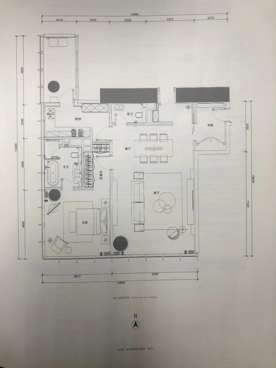 深圳湾1号,低区D户型介绍及户型图（5-19层）