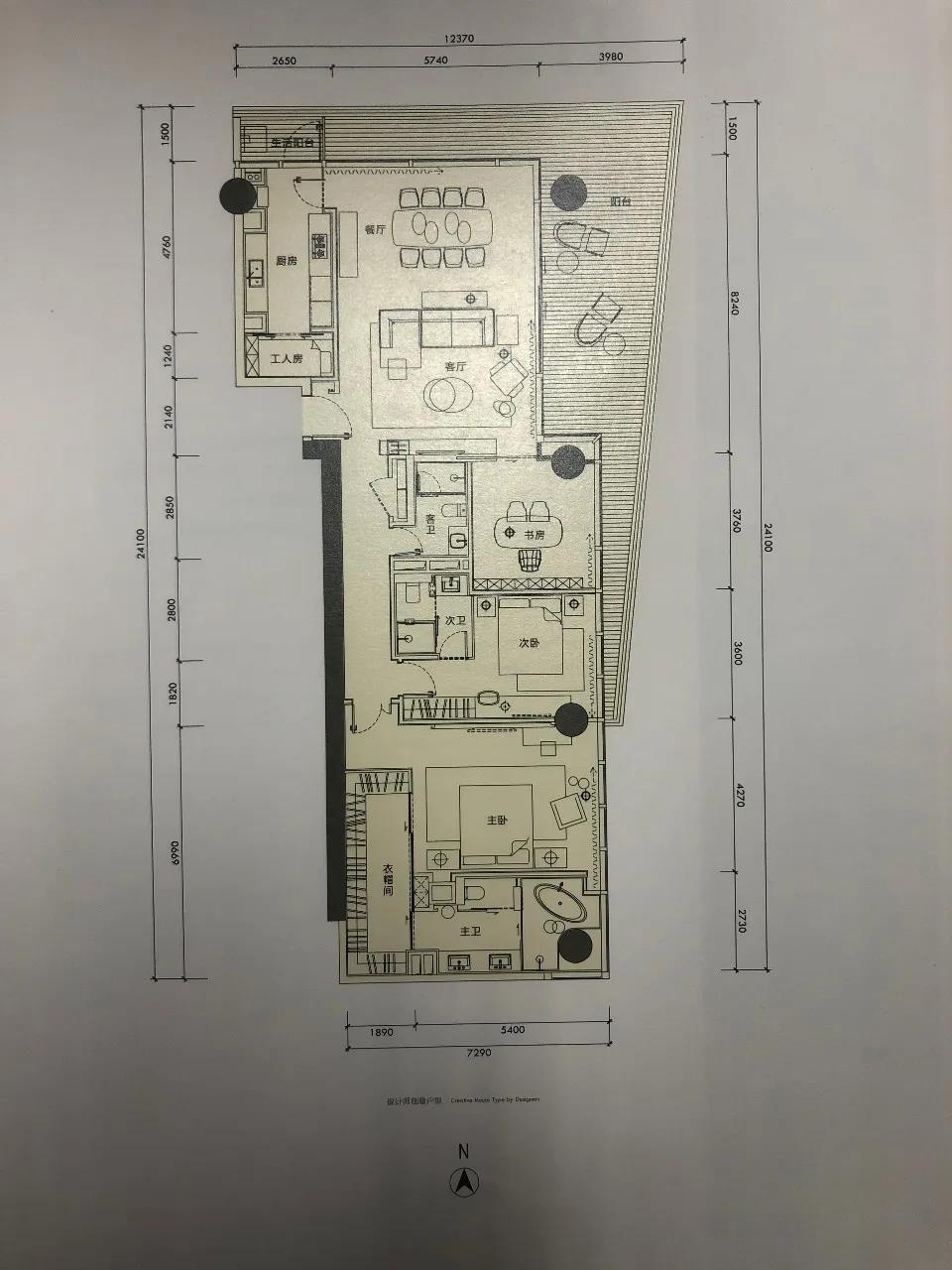 深圳湾1号,低区偶数层，B户型介绍及户型图（5-11层）