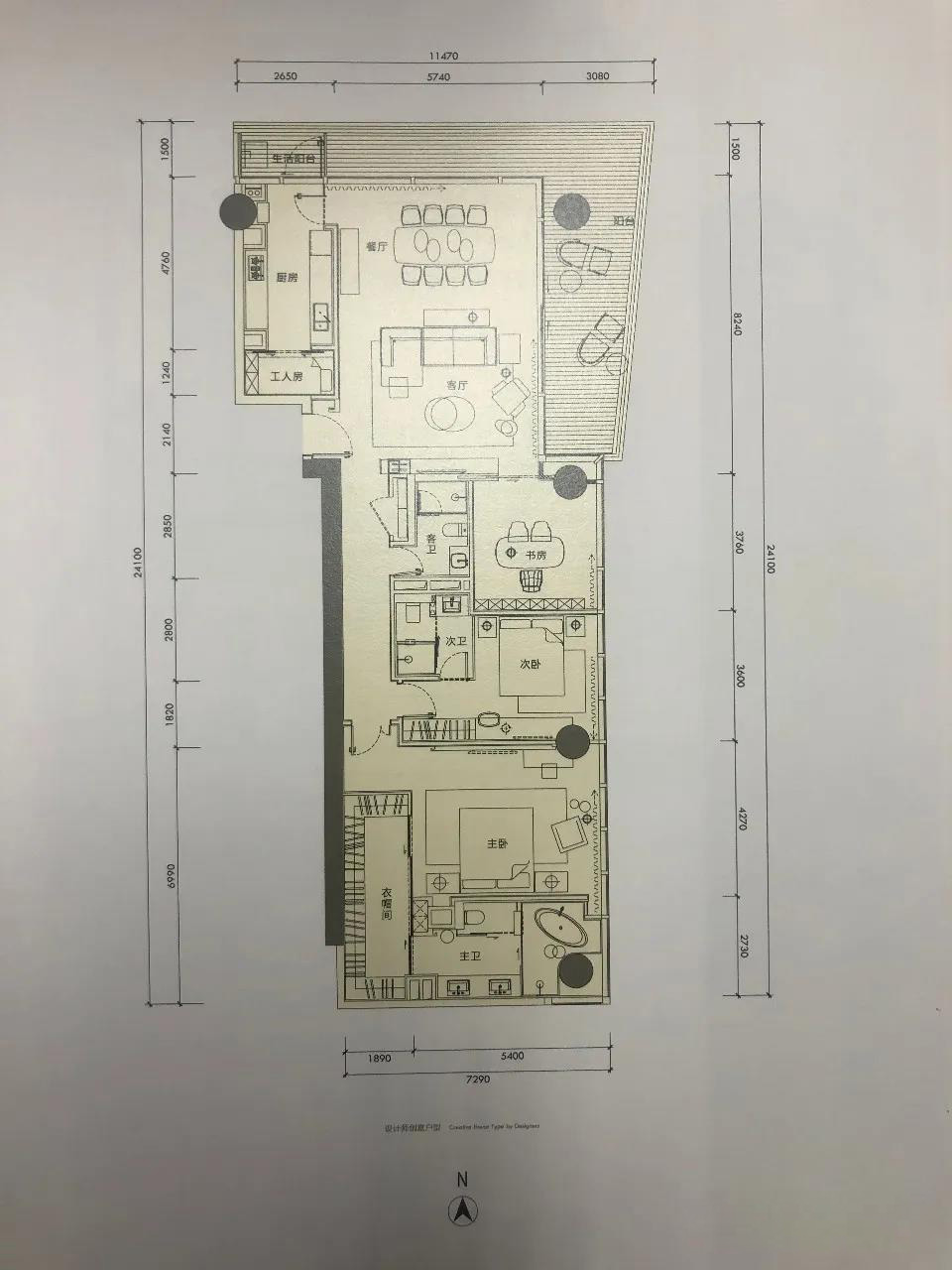 深圳湾1号,低区奇数层，B户型介绍及户型图（5-11层）