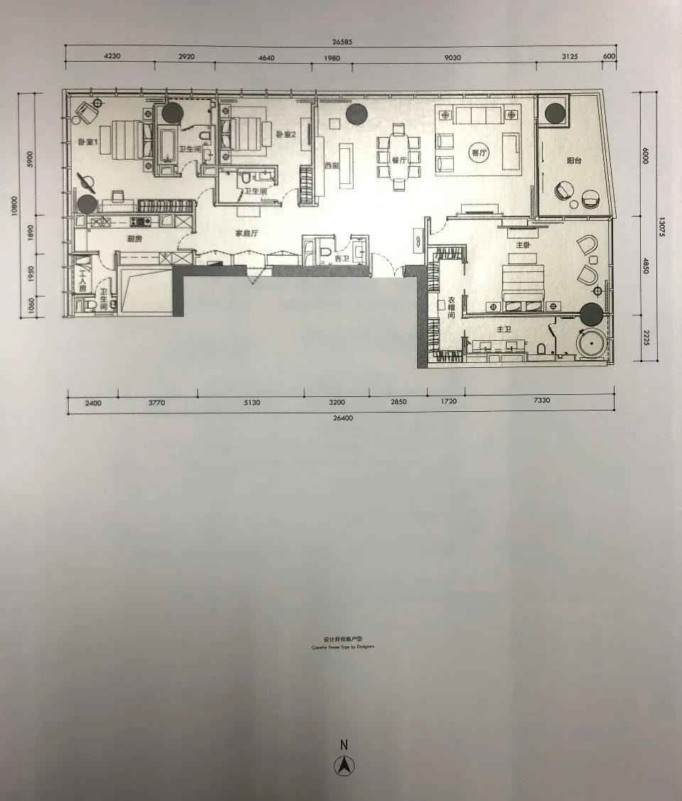 深圳湾1号,低区偶数层，A户型介绍及户型图（6-18层）